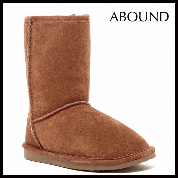 SUEDE SHEARLING LINED BOOTS ANKLE BOOTIES - Picture 12 of 12
